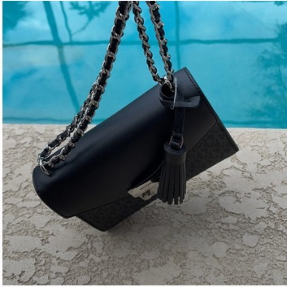 Michael Kors Rose Small Crossbody Black - Picture 4 of 16